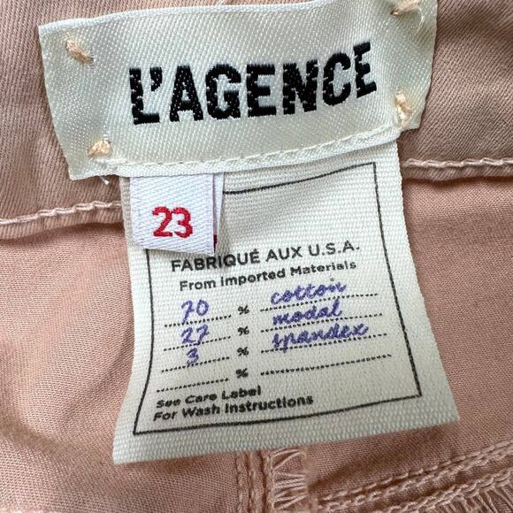 L’AGENCE NWT Margot High Rise Skinny Petal Jeans Size 23 Ankle Crop Stretch - Picture 5 of 10